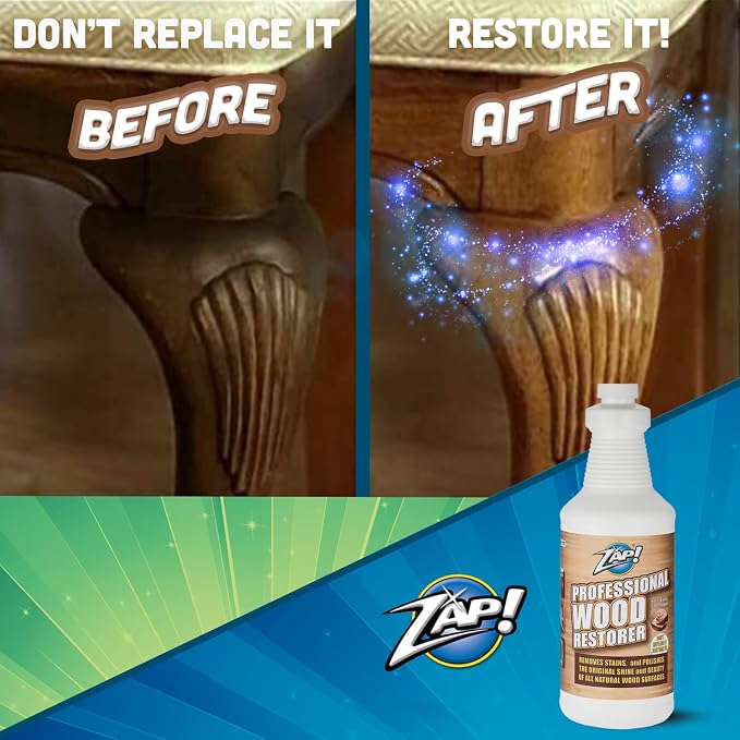 ZAP! Professional Wood Cleaner and Restorer | Clean, & Restore Wooden Furniture - Image 3