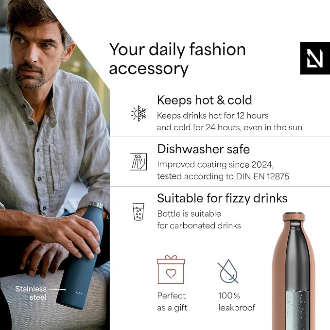 LARS NYSØM Stainless Steel Insulated XL Water Bottle 12oz 17oz 25oz 34oz 51oz | - Image 2