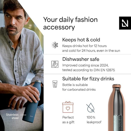 LARS NYSØM Stainless Steel Insulated XL Water Bottle 12oz 17oz 25oz 34oz 51oz | - Image 2