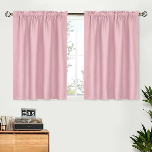 BGment Baby Pink Room Darkening Curtains 36 Inch Length by BGment