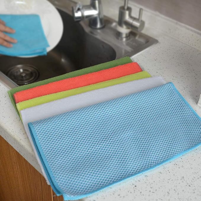 SINLAND Microfiber Dish Cloth for Washing Dishes Dish Rags Best Kitchen - Image 7
