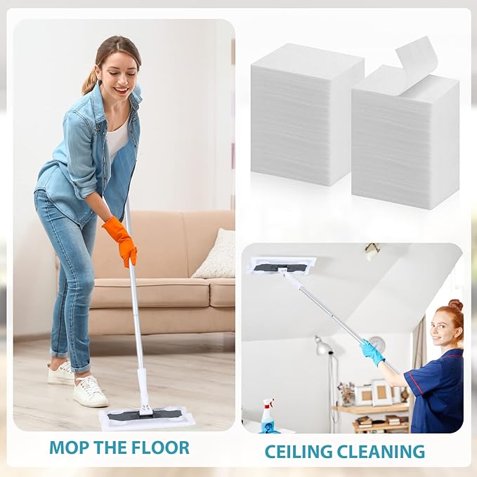 Wet Mop Pads Refills for Floor Cleaning Sweeper Wet Refills Disposable Moist - Image 5