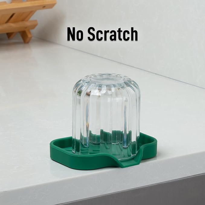 Zulay Kitchen Small Silicone Sponge Holder – Space-Saving Sink Organizer Tray - Image 7