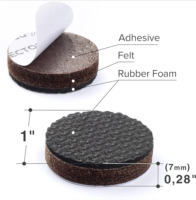Non Slip Furniture Pads 16 pcs 1" X-Protector - Image 3