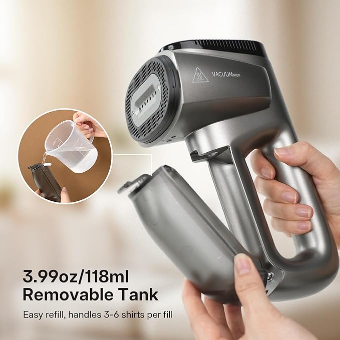 GKJ Steamer for Clothes, Handheld Vacuum Steamer 2300 Pa Suction, Portable - Image 7