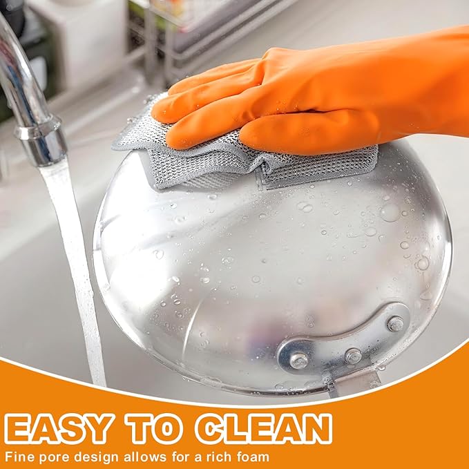 20 Pcs New Upgrade 3-Layer Metal Dish Cloth, No Scratches Wire Cleaning Cloth - Image 4