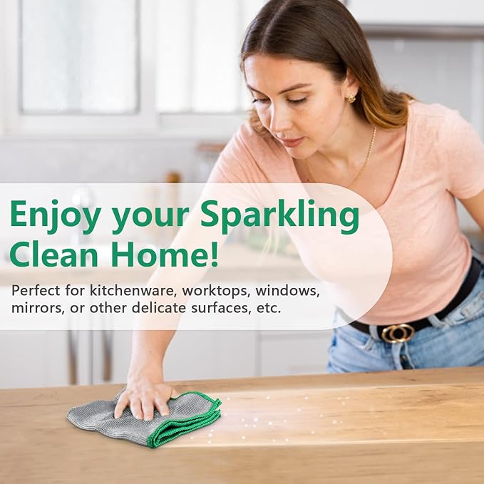 Glass Polishing Cloth Streak Free Miracle Cleaning Cloth Lint Free Microfiber - Image 6