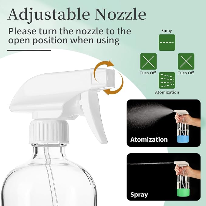 2 Pack Glass Spray Bottles - Image 3