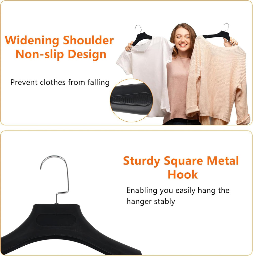 DEDU Suit Hangers for Men 100 Pack, Extra Wide Suit Hanger Non Slip Width 17....