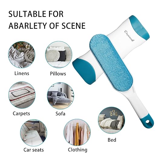 2 Pack Furniture Lint Remover Brushes, Double Sided Self Cleaning Loose Hair - Image 3