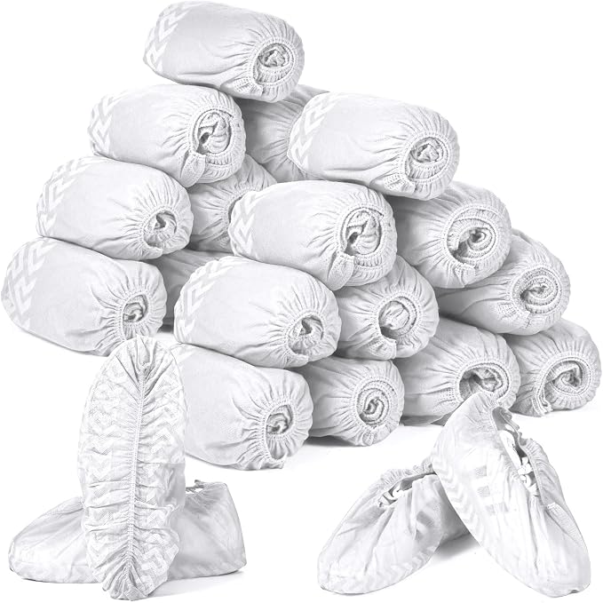 Zhanmai 300 Pack Disposable Shoe Covers Non Slip Disposable Large Foot Booties by Zhanmai