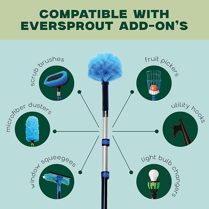 EVERSPROUT Twist-On Cobweb Duster | Indoor & Outdoor use Brush Attachment | - Image 5