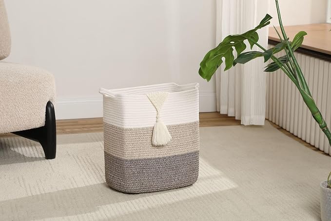 Medium and Large Woven Basket//With Handle, Used - Image 4