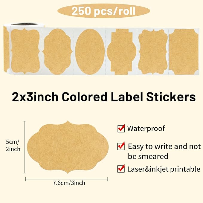 Kraft Labels Stickers - Image 2