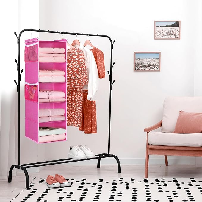 MAX Houser 5-Shelf Hanging Closet Organizer, Hanging Storage Shelves - Image 2