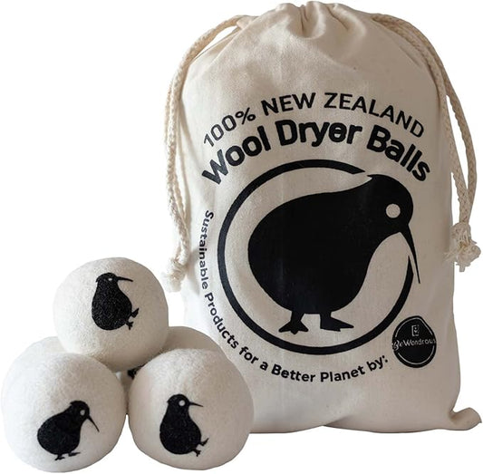 Wool Dryer Balls XL, 100% New Zealand Organic Wool by BEWONDROUS