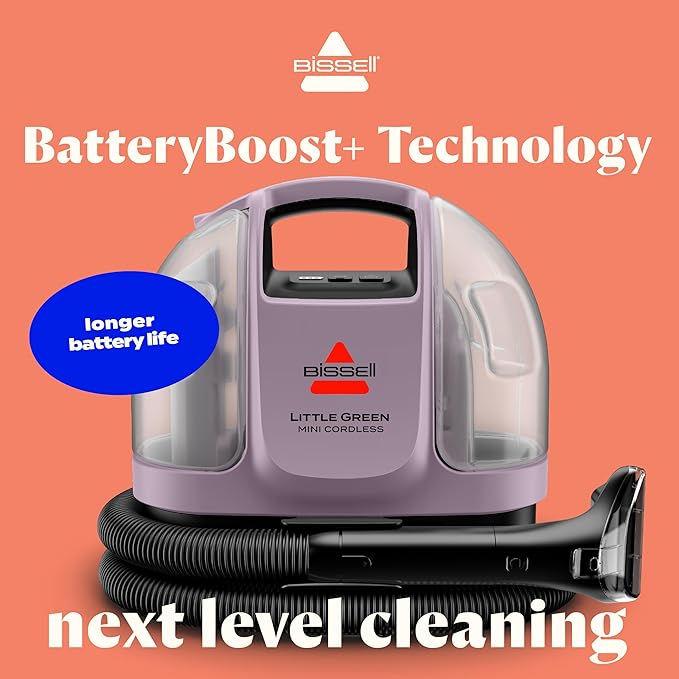 BISSELL Little Green Mini Cordless Portable Carpet and Upholstery Deep Cleaner - Image 3