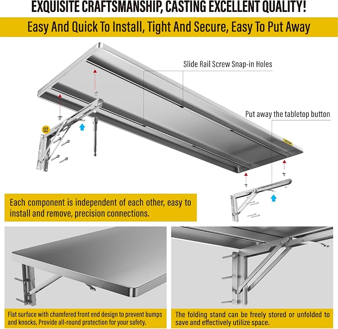 1.3x4ft Adjustable Rail Type Folding Storage Rack Shelf, Suitable - Image 6