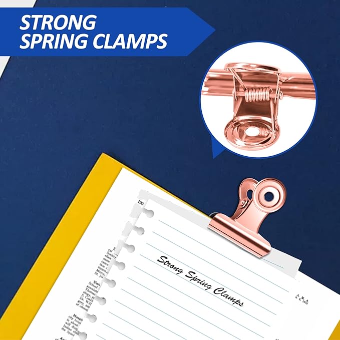30 Pack Small Bull Clips 0.87 Inch Mini Metal Hinge Clips Binder Paper Hinge - Image 3