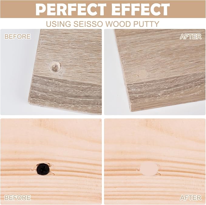 SEISSO Wood Putty, Wood Putty Outdoor Waterproof, Wood Repair Putty Stainable - Image 3