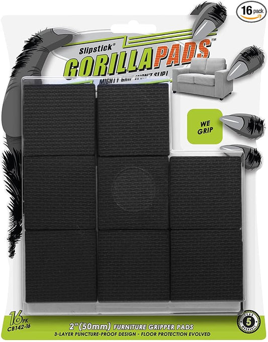 GorillaPads Non Slip Furniture Pads/Floor Gripping Pads 2 Inch Square Floor by Slipstick