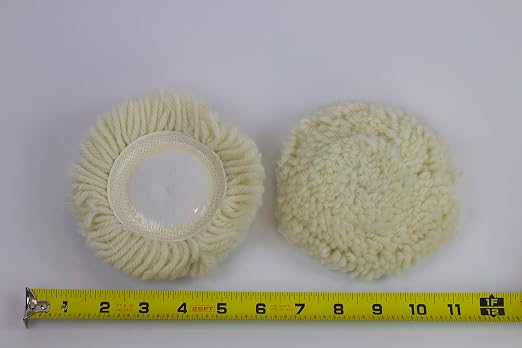 PMD Products 5pk 3" Inch Buffer Polish Pads Long Natural Wool Hook and Loop - Image 2