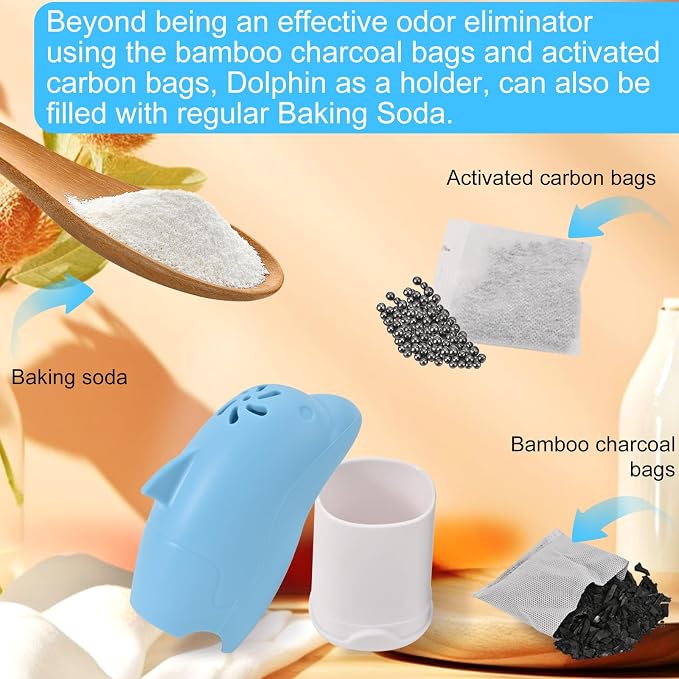 Asltw Dolphin Refrigerator Deodorizer, Refrigerator Odor Eliminator, Fridge Air - Image 4