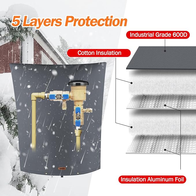 TOHONFOO Backflow Preventer Pipe Insulation Cover - Image 5