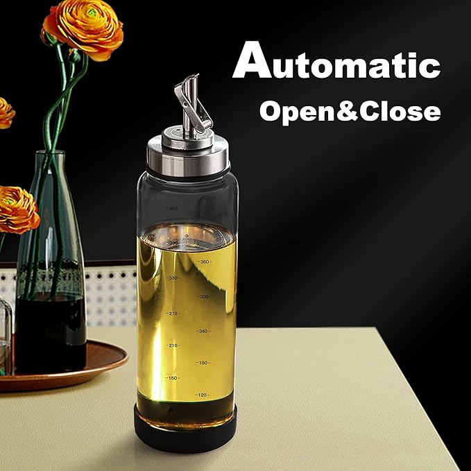Suli Glass Olive Oil Dispenser Bottle -2 Pack17oz Oil and Vinegar Cruet Set - Image 3