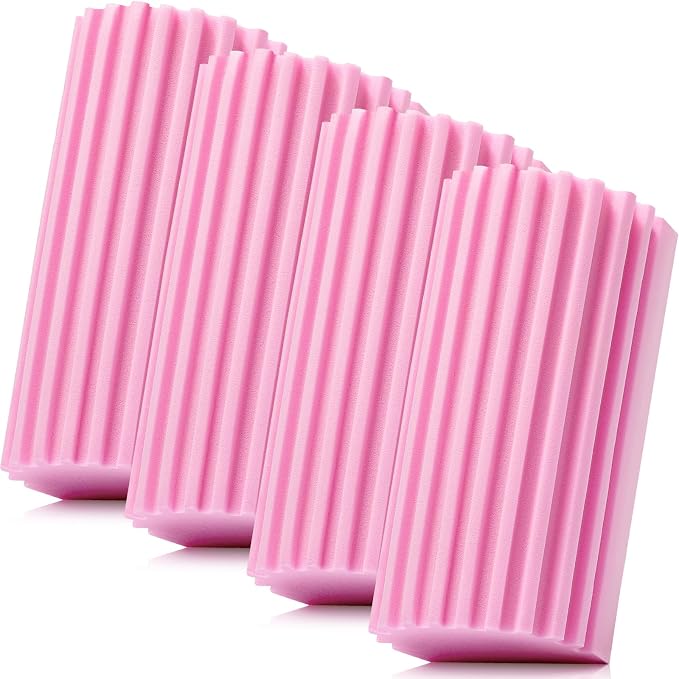 4 Pack Damp Dusting Sponge Duster, Reusable Household Cleaning Sponge Tool by MrScrubCleaninghelpers