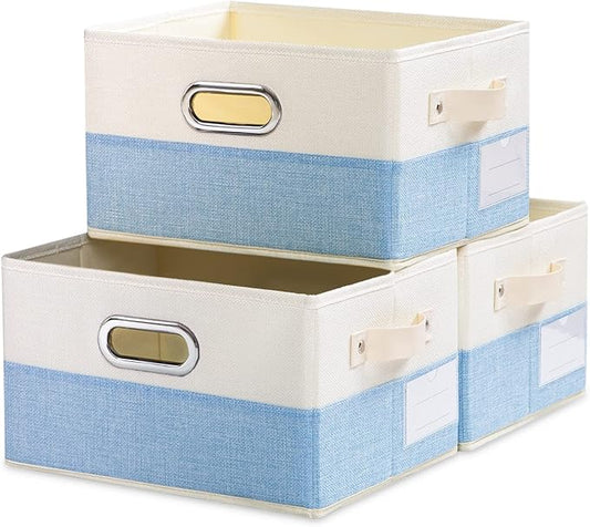 PRANDOM Fodable Storage Bins for Closet Decorative Fabric Storage Baskets Cubes by Prandom