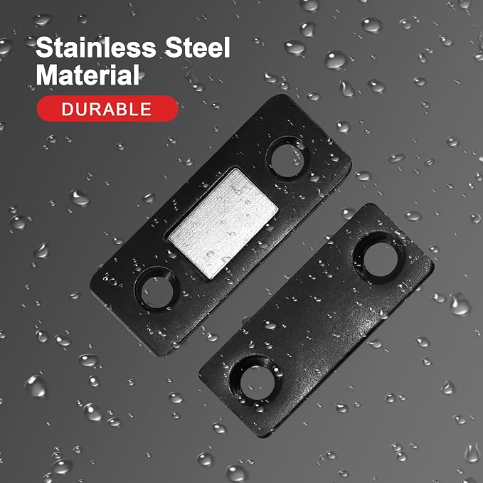 Cabinet Magnetic Catch, 6 Pack Black Ultra Thin Magnetic Cabinet Door Catch - Image 5