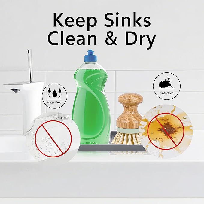 Mofason Silicone Soap Tray, Bathroom Kitchen Finishing Tray, Kitchen Sink - Image 2