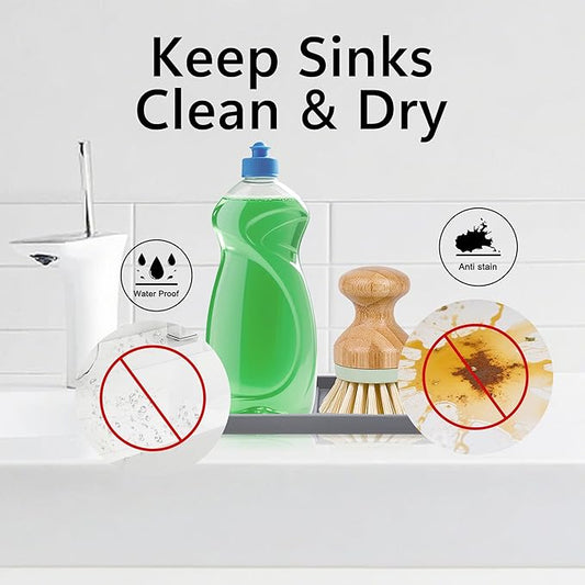 Mofason Silicone Soap Tray, Bathroom Kitchen Finishing Tray, Kitchen Sink - Image 2