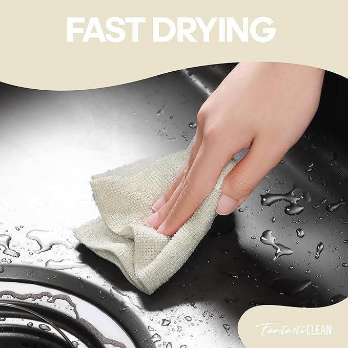 Fantasticlean Microfiber Cleaning Cloth Roll 2 Rolls 120 Pack, Tear Away - Image 6