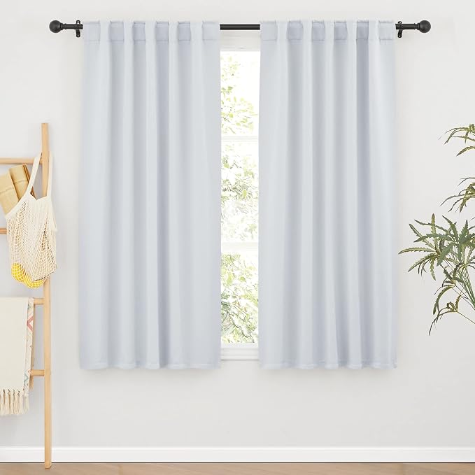RYB HOME Room Darkening Kitchen Curtains 2 Panels Set, Thermal Insulated Small by RYBHOME
