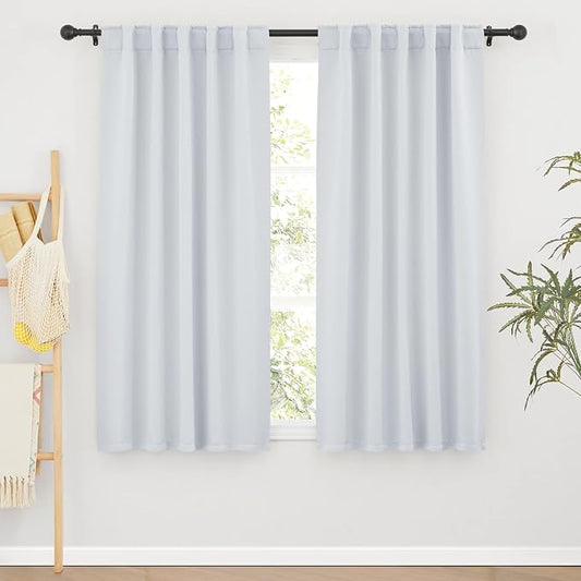 RYB HOME Room Darkening Kitchen Curtains 2 Panels Set, Thermal Insulated Small by RYBHOME