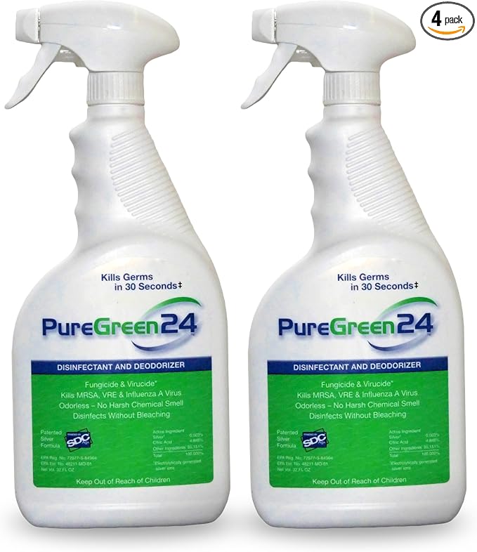 PureGreen24 Safe & Effective Disinfectant. Kills Deadly Germs including RSV by PUREGREEN24