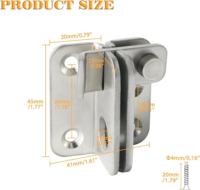 Alise Flip Latch Gate Latches Slide Bolt Latch Safety Door Lock Catch - Image 2