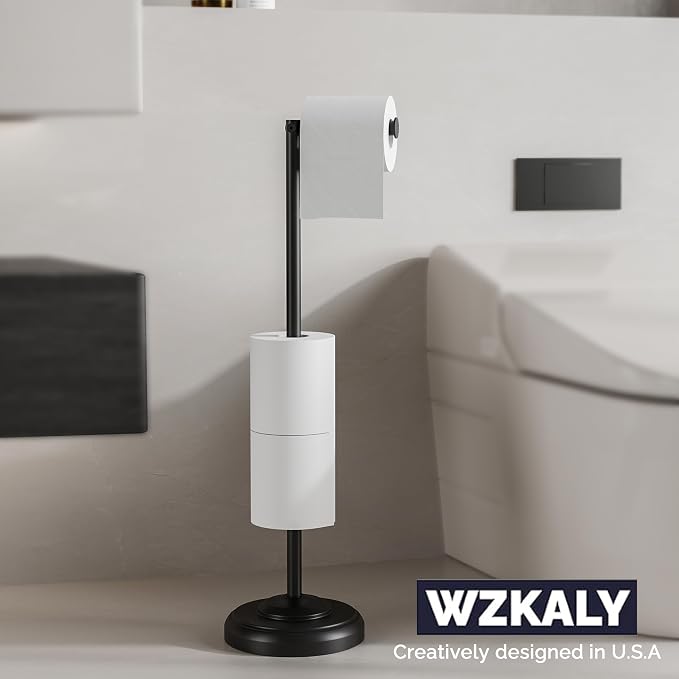 Freestanding Toilet Paper Holder Stand - Image 2