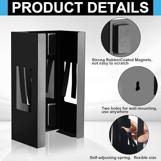 Lounsweer 2 Pcs Magnetic Glove Dispenser Holders Wall Mount Boxes of Gloves - Image 4