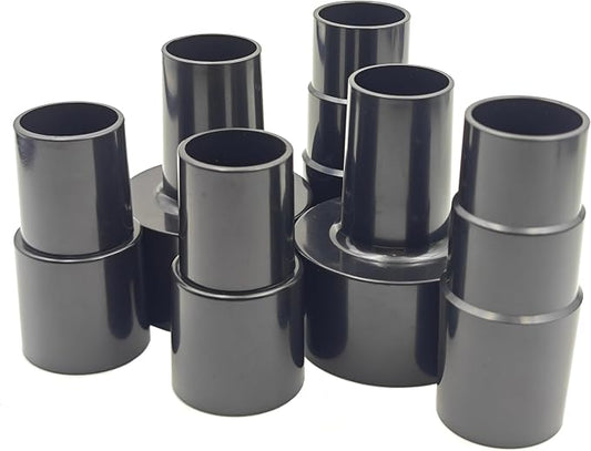 Plastic Hose Connector Reducer Attachments Fits Vacuum Cleaner， 1-3/8" to 1-1/4" by Velodi