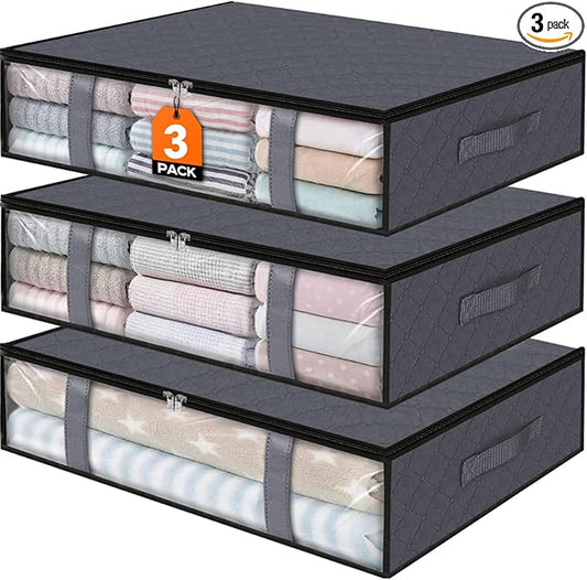 StorageRight Under Bed Storage Bins, Breathable Organizer by StorageRight