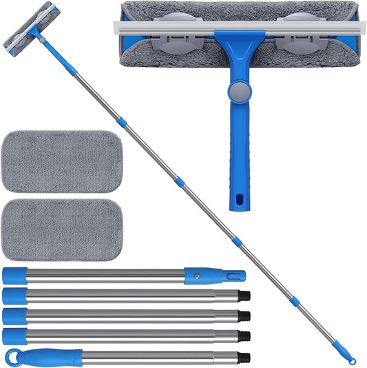 6.7 Feet Window Squeegee, 2-in-1 Window Cleaner Tool by Mitclear