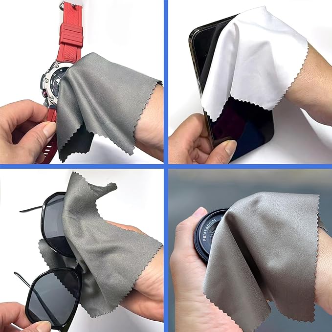 Microfiber Cleaning Cloths, 6x7 Inch – Soft Lens & Glasses Cleaning Cloth - Image 5