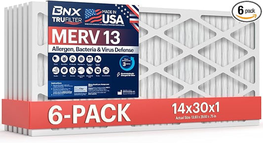 BNX TruFilter 14x30x1 Air Filter MERV 13 by BNX