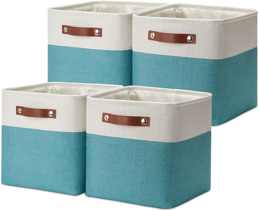 DULLEMELO Foldable Storage Cubes 11 x 11 Organizer Bins, Canvas Storage Bins by DULLEMELO