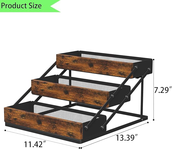 3 Tier Foldable Spice Rack Organizer - Image 2
