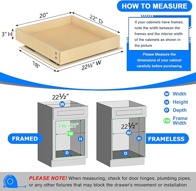 WelFurGeer Soft Close Pull Out Cabinet Organizer, Smooth Slide-Out Shelves - Image 3