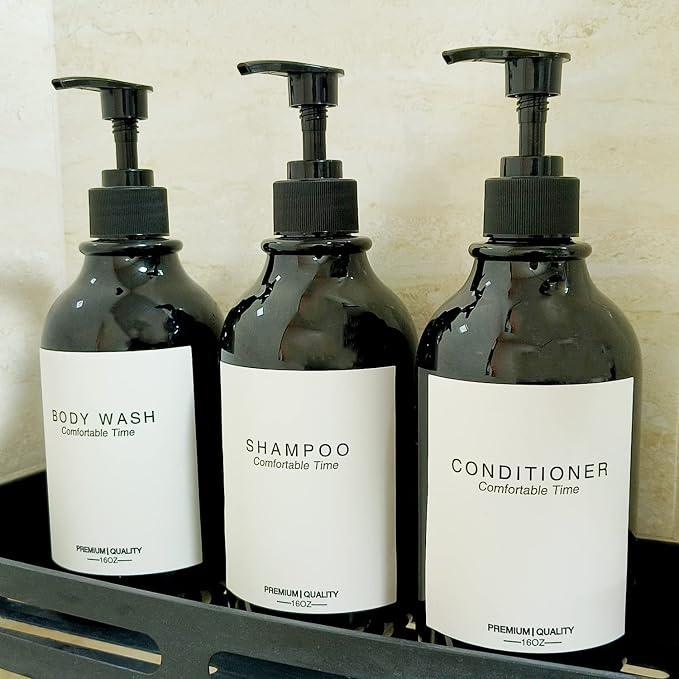 3 Pack of Shampoo and Conditioner Bottles - Image 2
